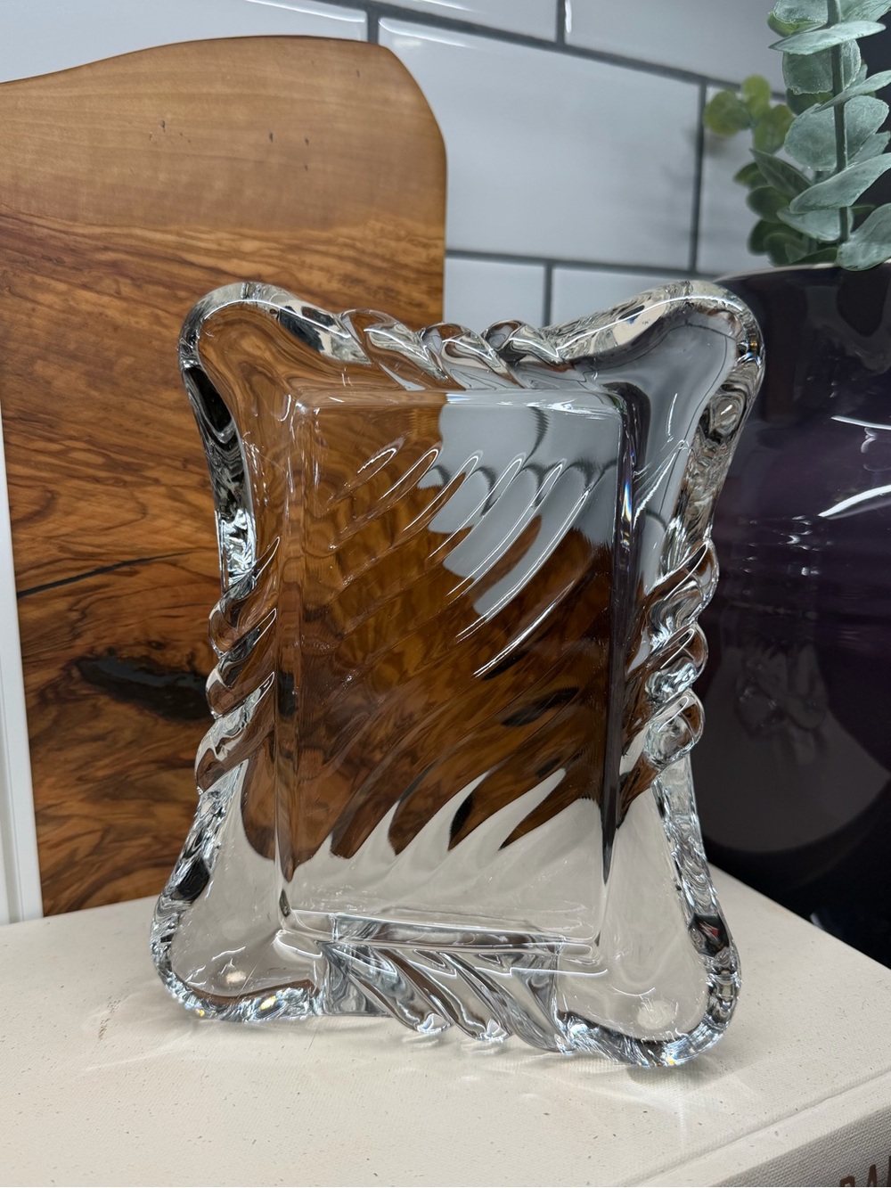 Mikasa Twist Crystal Glass Picture Frame